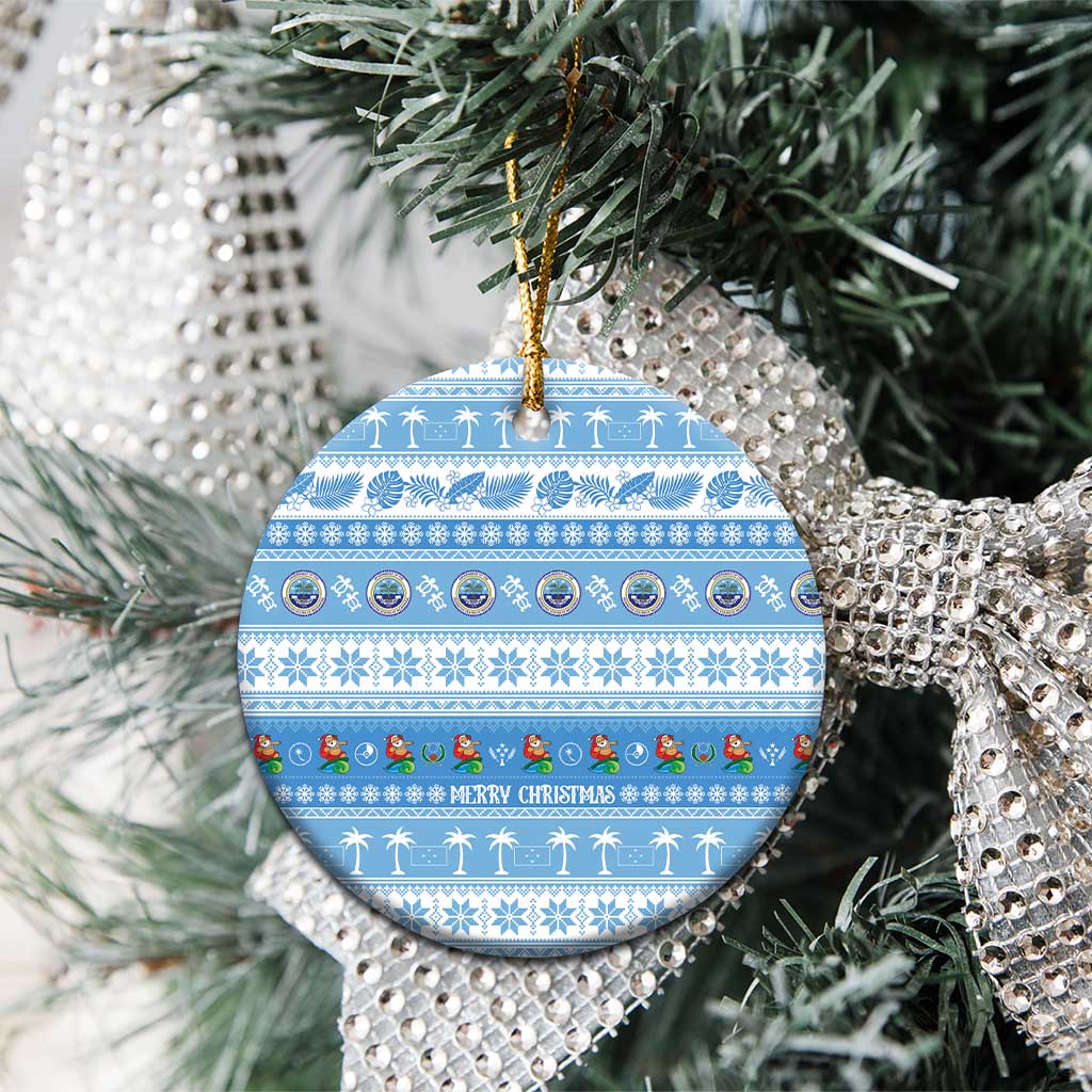 FSM Christmas Ceramic Ornament Merry Xmas Federated States of Micronesia - Polynesian Pride