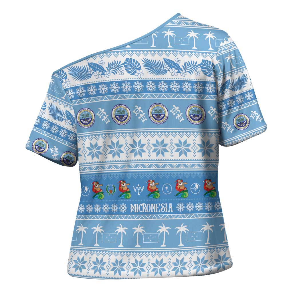 FSM Christmas Cross Shoulder Shirt Merry Xmas Federated States of Micronesia LT14 - Polynesian Pride