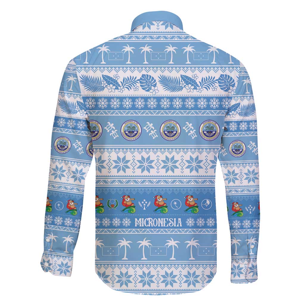 FSM Christmas Family Matching Long Sleeve Bodycon Dress and Hawaiian Shirt Merry Xmas Federated States of Micronesia - Polynesian Pride