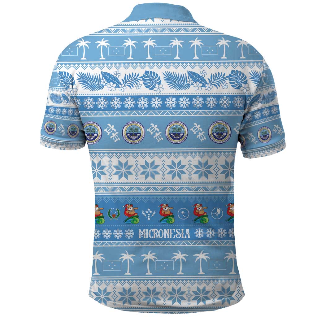 FSM Christmas Polo Shirt Merry Xmas Federated States of Micronesia LT14 - Polynesian Pride
