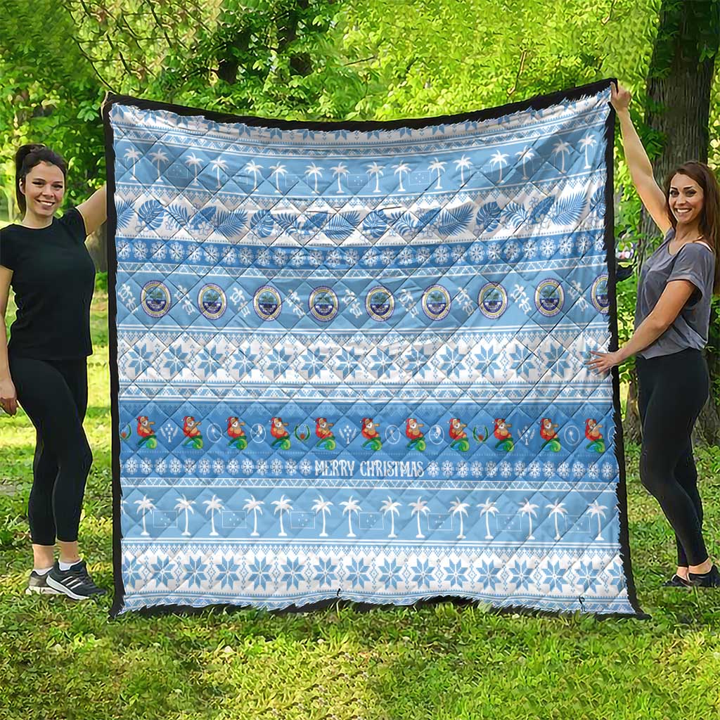 FSM Christmas Quilt Merry Xmas Federated States of Micronesia LT14 - Polynesian Pride