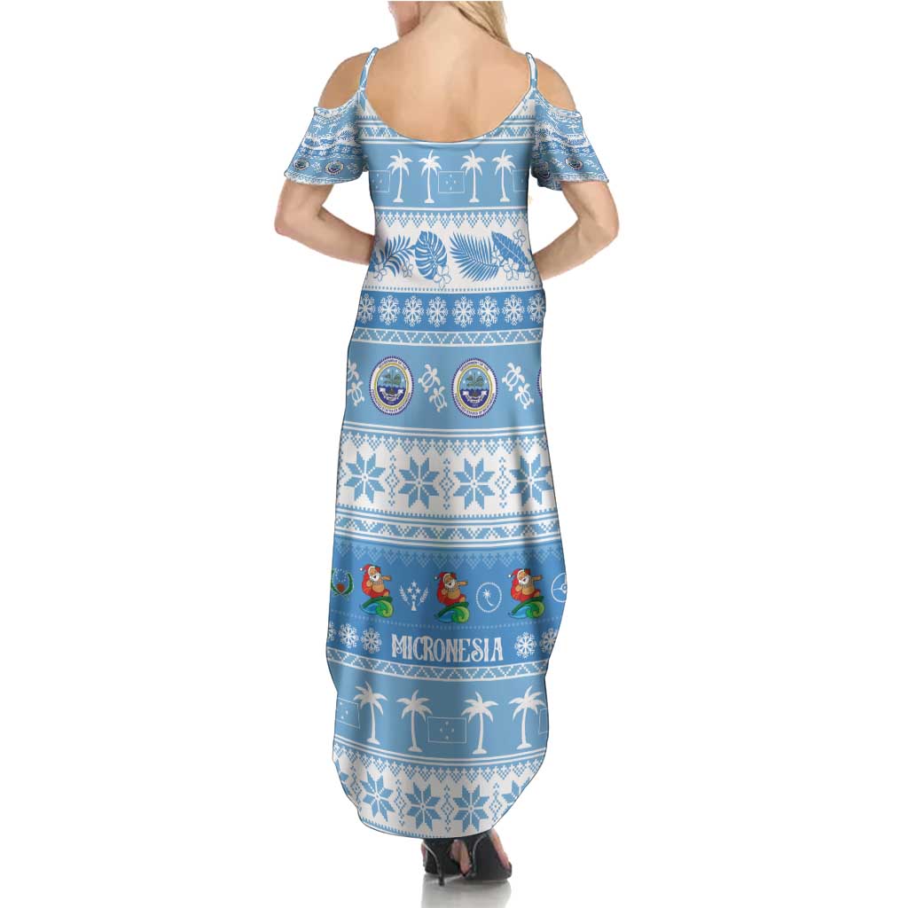 FSM Christmas Summer Maxi Dress Merry Xmas Federated States of Micronesia LT14 - Polynesian Pride