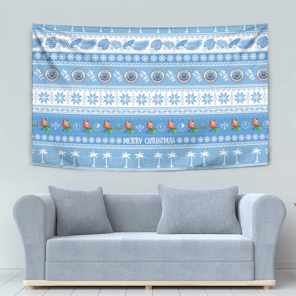 FSM Christmas Tapestry Merry Xmas Federated States of Micronesia LT14 - Polynesian Pride