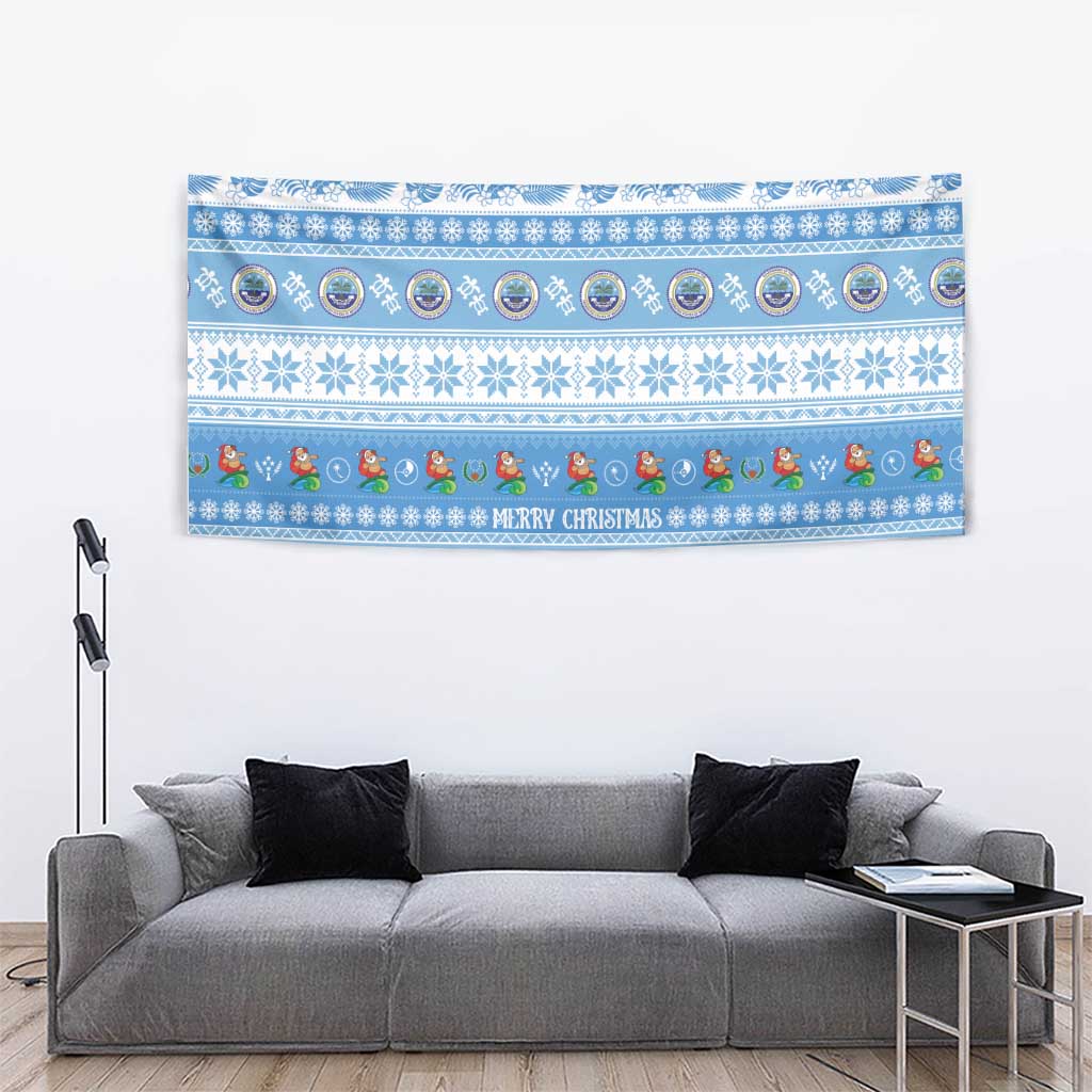 FSM Christmas Tapestry Merry Xmas Federated States of Micronesia LT14 - Polynesian Pride