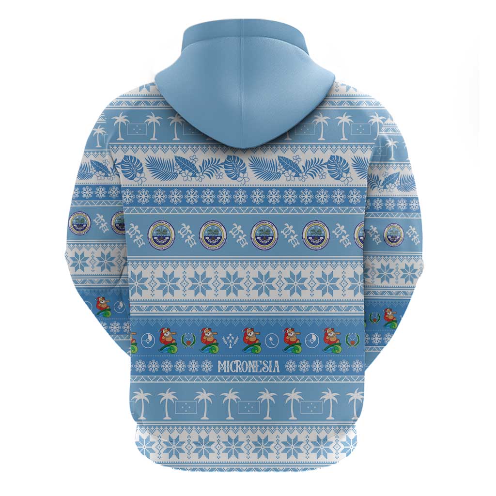 FSM Christmas Zip Hoodie Merry Xmas Federated States of Micronesia LT14 - Polynesian Pride