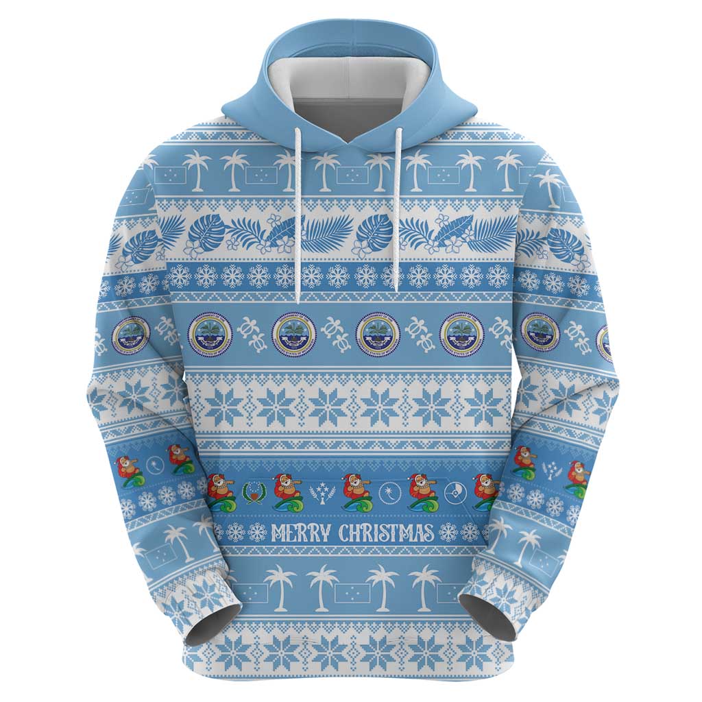 FSM Christmas Zip Hoodie Merry Xmas Federated States of Micronesia LT14 - Polynesian Pride