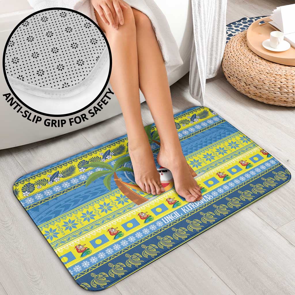 Palau Christmas Bathroom Set Chilling Santa Ungil Kurismas - Polynesian Pride