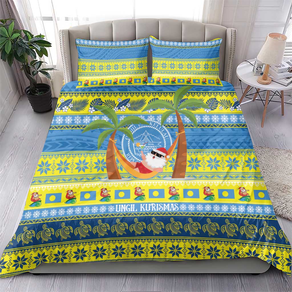 Palau Christmas Bedding Set Chilling Santa Ungil Kurismas LT14 - Polynesian Pride