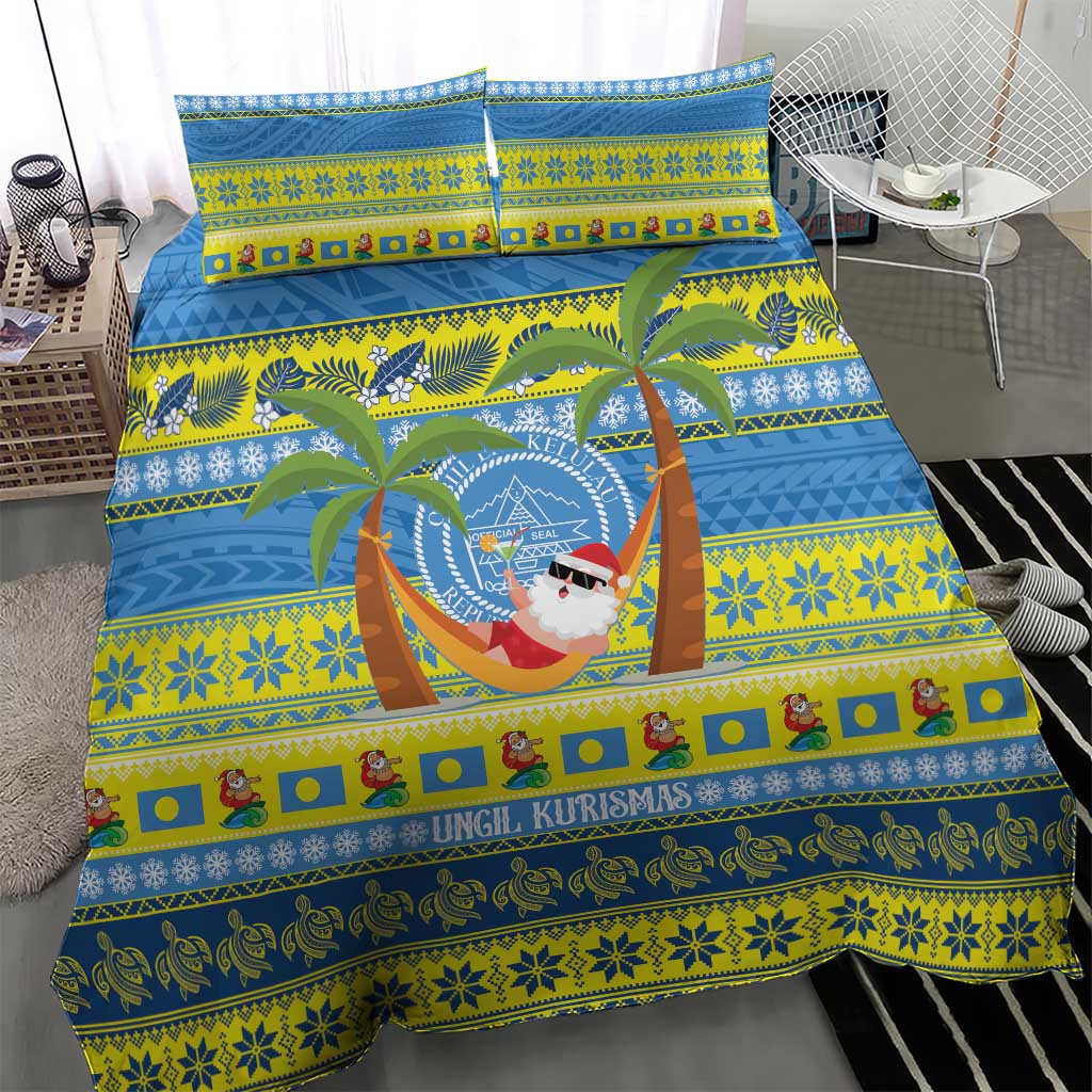 Palau Christmas Bedding Set Chilling Santa Ungil Kurismas LT14 - Polynesian Pride