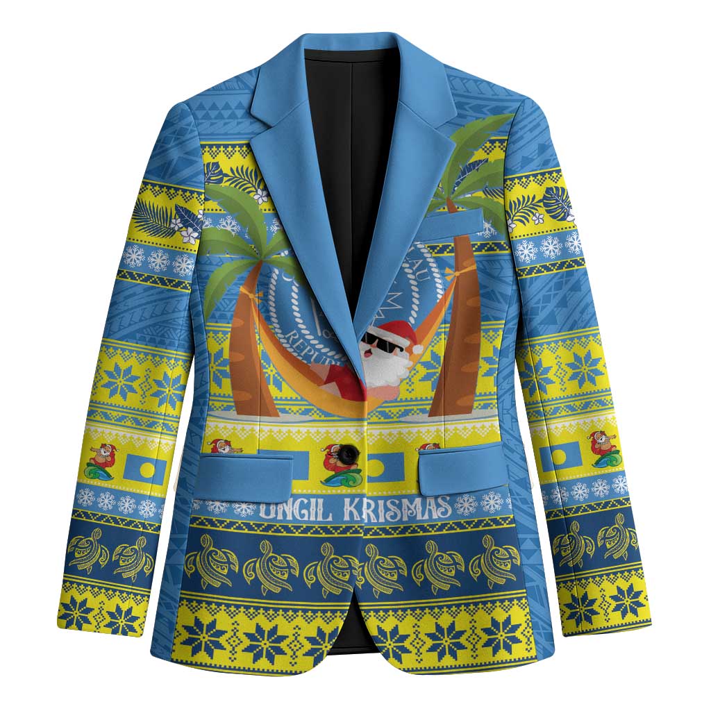 Palau Christmas Blazer Chilling Santa Ungil Kurismas - Polynesian Pride