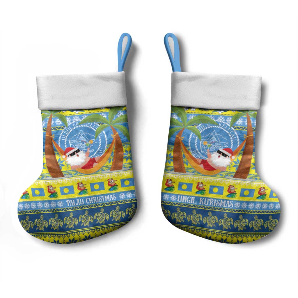 Palau Christmas Stocking Chilling Santa Ungil Kurismas - Polynesian Pride
