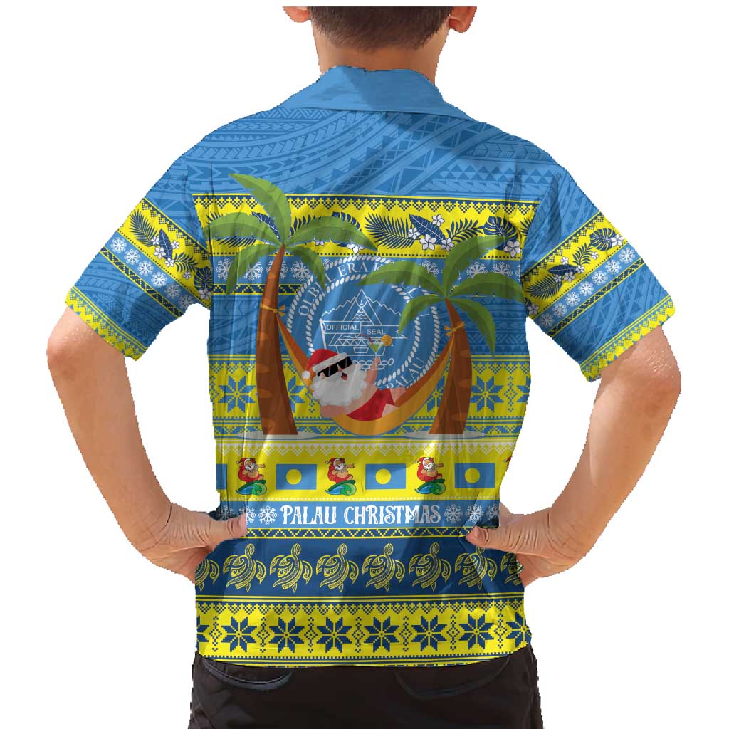 Palau Christmas Family Matching Mermaid Dress and Hawaiian Shirt Chilling Santa Ungil Kurismas - Polynesian Pride