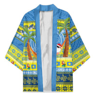 Palau Christmas Kimono Chilling Santa Ungil Kurismas LT14 Unisex Yellow - Polynesian Pride