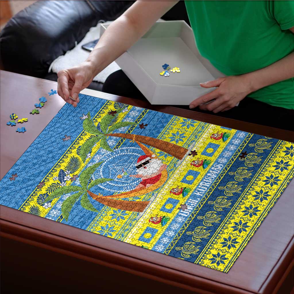 Palau Christmas Puzzle Chilling Santa Ungil Kurismas LT14 - Polynesian Pride