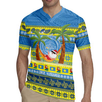 Palau Christmas Rugby Jersey Chilling Santa Ungil Kurismas - Polynesian Pride