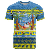 Palau Christmas T Shirt Chilling Santa Ungil Kurismas - Polynesian Pride