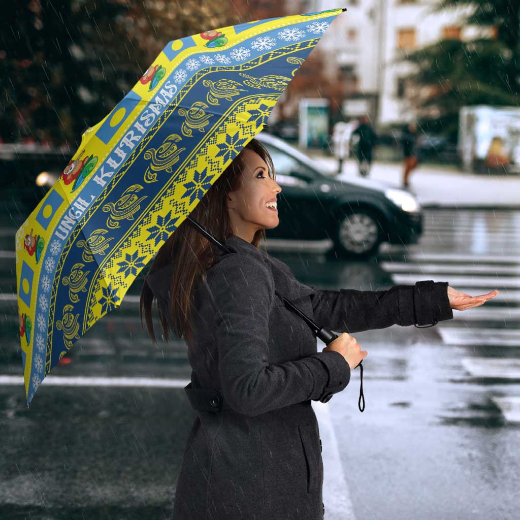 Palau Christmas Umbrella Chilling Santa Ungil Kurismas - Polynesian Pride