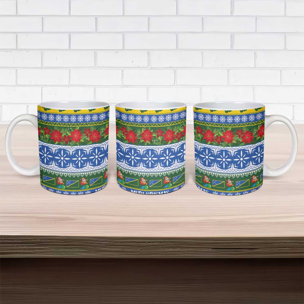 Solomon Islands Christmas Ceramic Mug The Solomons Melanesian Meri Krismas - Polynesian Pride