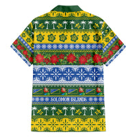 Solomon Islands Christmas Family Matching Off The Shoulder Long Sleeve Dress and Hawaiian Shirt The Solomons Melanesian Meri Krismas - Polynesian Pride