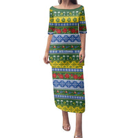 Solomon Islands Christmas Family Matching Puletasi and Hawaiian Shirt The Solomons Melanesian Meri Krismas - Polynesian Pride