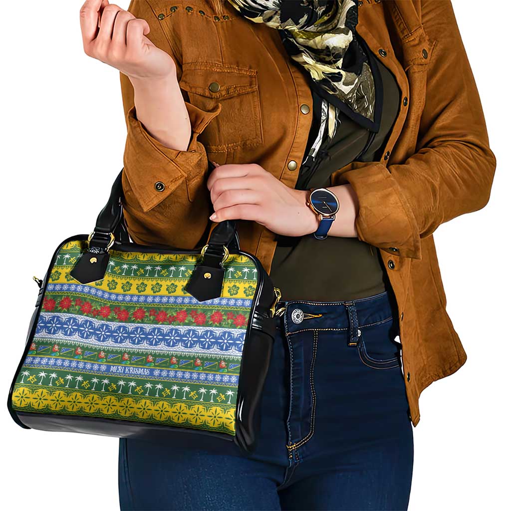 Solomon Islands Christmas Shoulder Handbag The Solomons Melanesian Meri Krismas - Polynesian Pride