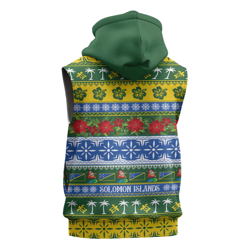 Solomon Islands Christmas Sleeveless Hoodie The Solomons Melanesian Meri Krismas - Polynesian Pride