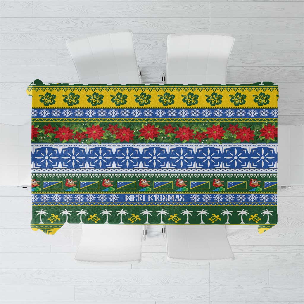 Solomon Islands Christmas Tablecloth The Solomons Melanesian Meri Krismas LT14 Green - Polynesian Pride