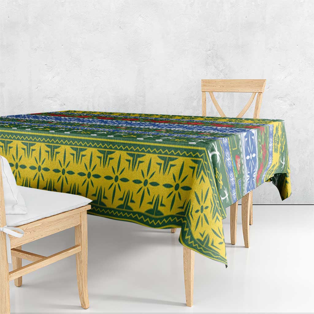 Solomon Islands Christmas Tablecloth The Solomons Melanesian Meri Krismas LT14 - Polynesian Pride