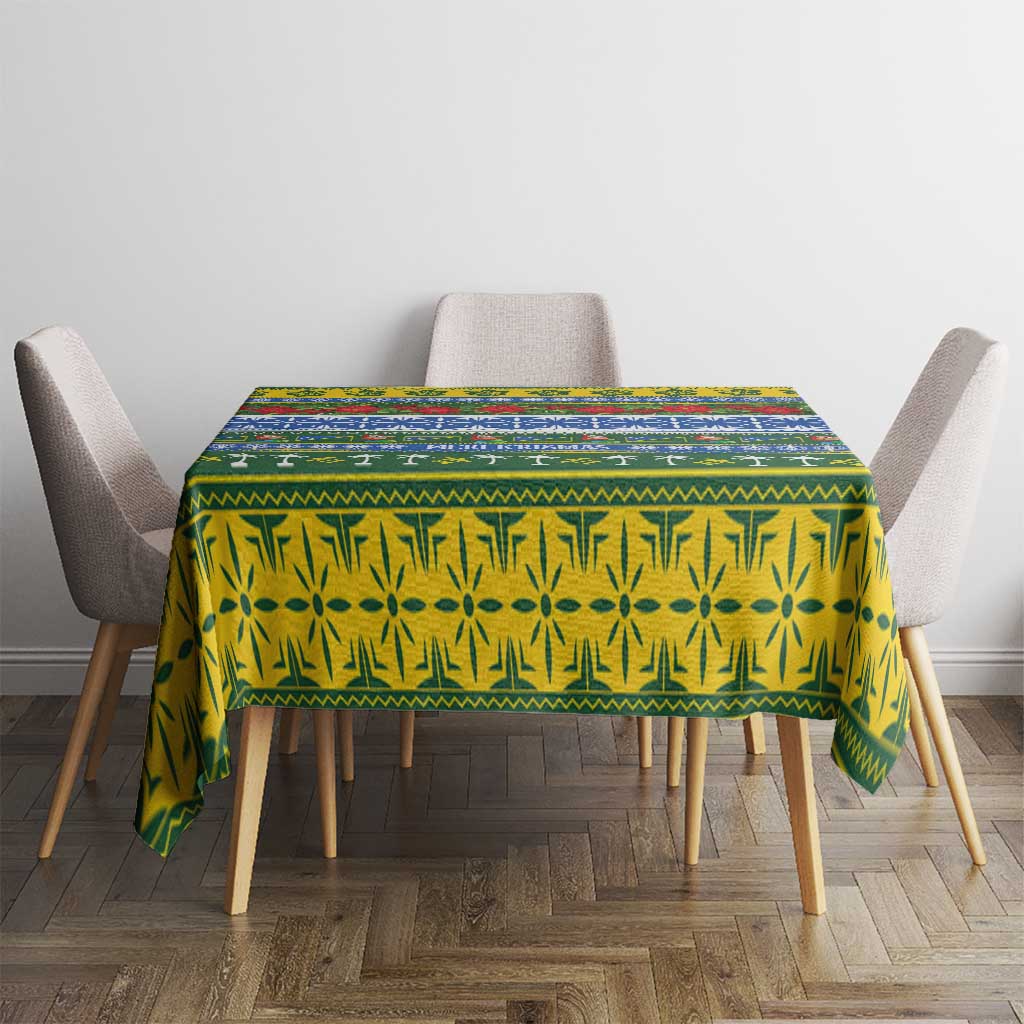 Solomon Islands Christmas Tablecloth The Solomons Melanesian Meri Krismas LT14 - Polynesian Pride