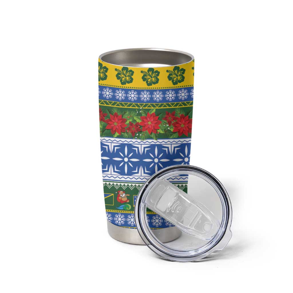 Solomon Islands Christmas Tumbler Cup The Solomons Melanesian Meri Krismas - Polynesian Pride