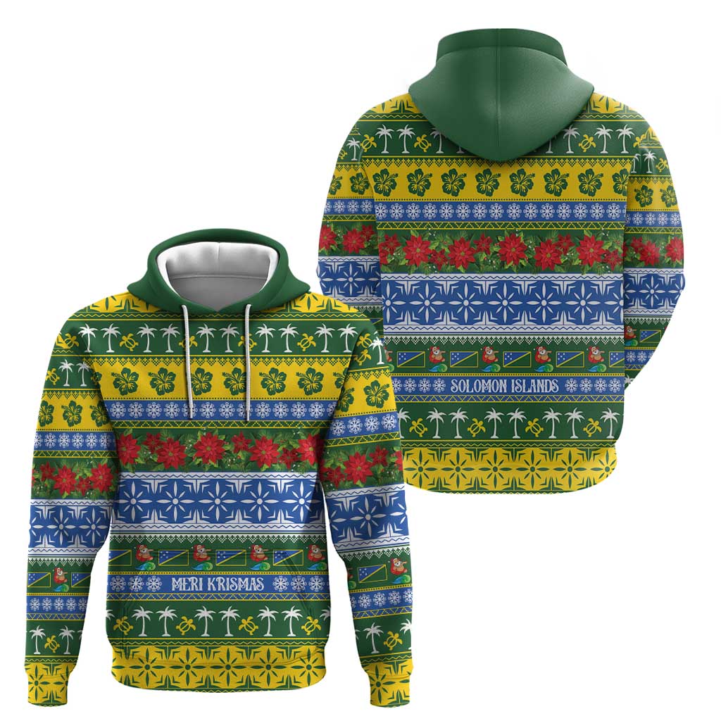 Solomon Islands Christmas Zip Hoodie The Solomons Melanesian Meri Krismas - Polynesian Pride
