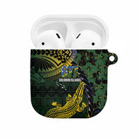 Solomon Islands AirPods Case 677 Proud Crocodile Melanesian Pattern - Polynesian Pride