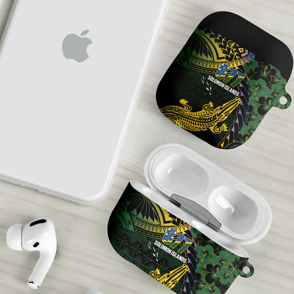Solomon Islands AirPods Case 677 Proud Crocodile Melanesian Pattern - Polynesian Pride