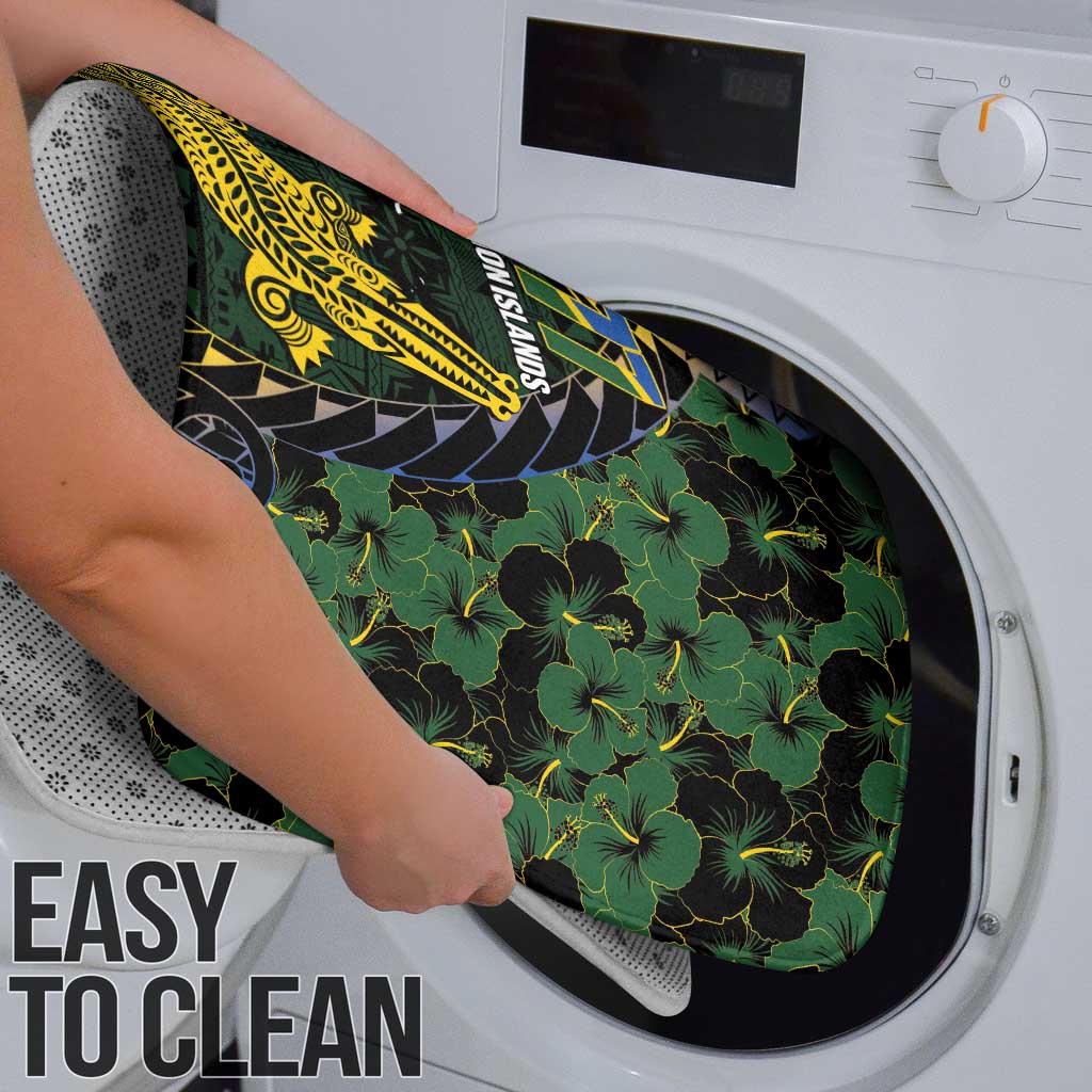 Solomon Islands Bathroom Set 677 Proud Crocodile Melanesian Pattern - Polynesian Pride