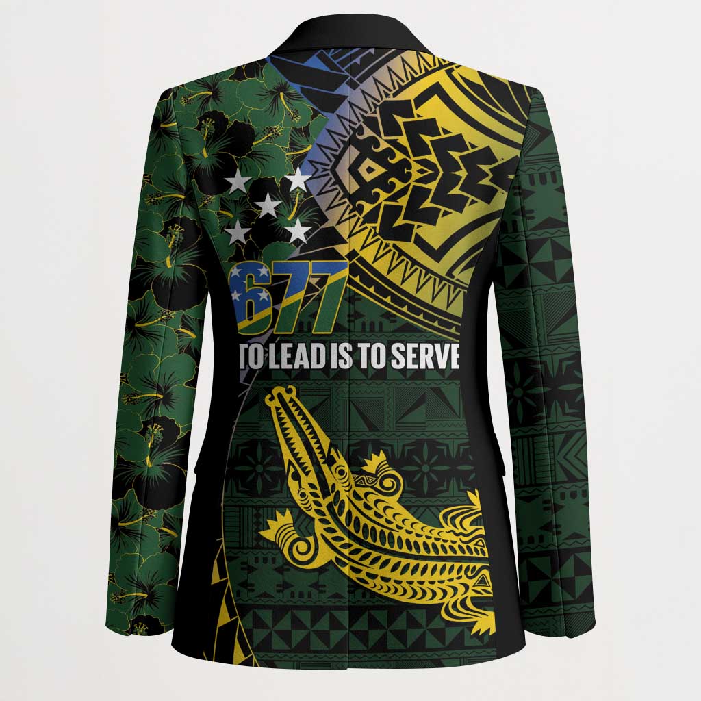Solomon Islands Blazer 677 Proud Crocodile Melanesian Pattern LT14 - Polynesian Pride