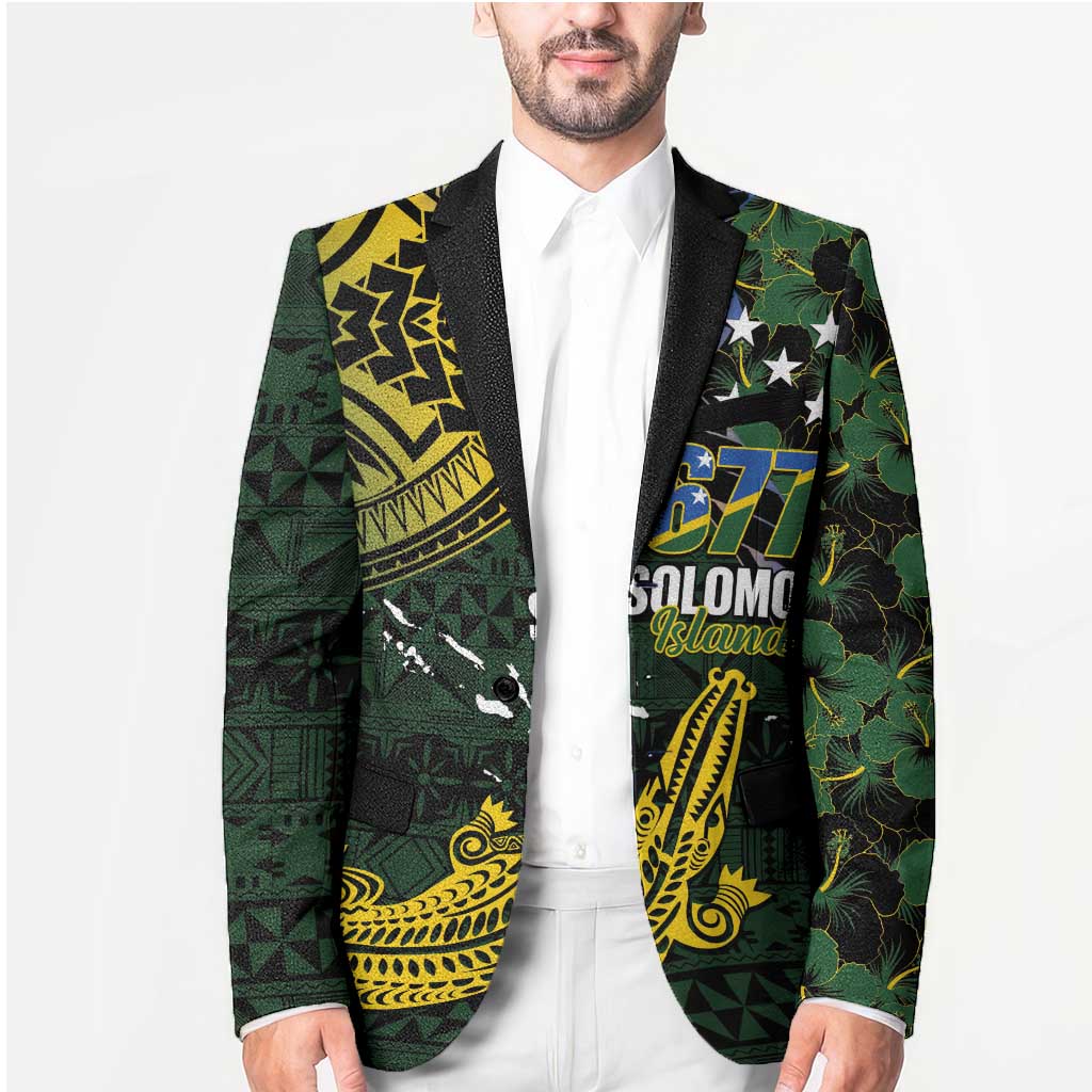 Solomon Islands Blazer 677 Proud Crocodile Melanesian Pattern LT14 - Polynesian Pride