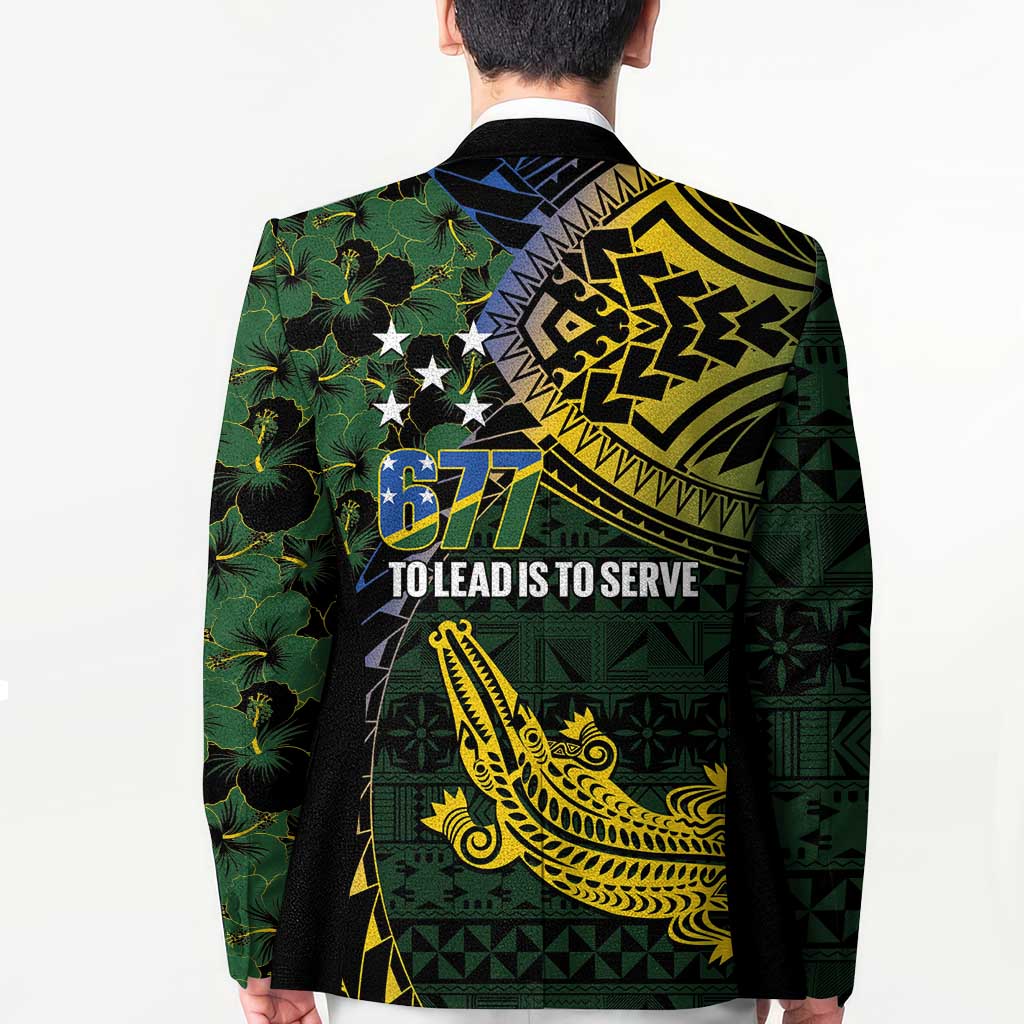 Solomon Islands Blazer 677 Proud Crocodile Melanesian Pattern LT14 - Polynesian Pride