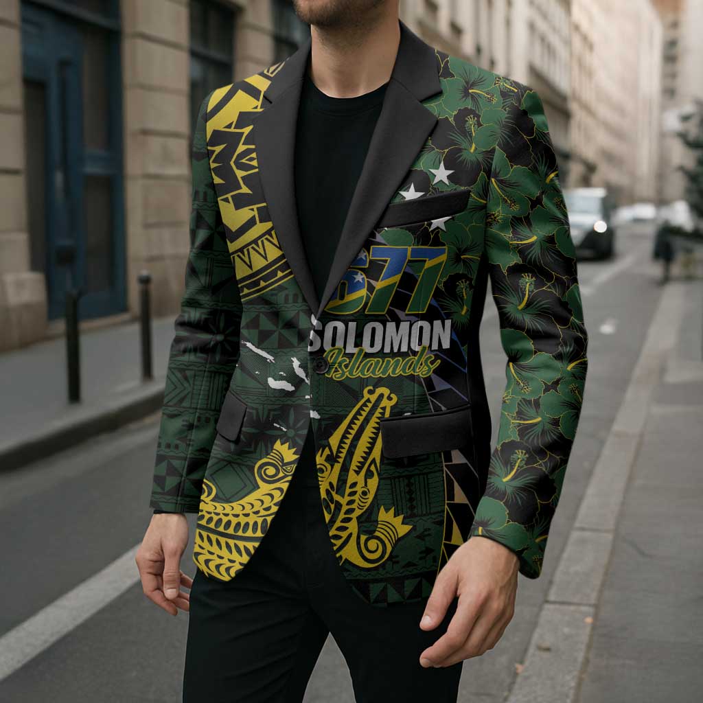 Solomon Islands Blazer 677 Proud Crocodile Melanesian Pattern LT14 - Polynesian Pride