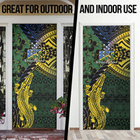 Solomon Islands Door Cover 677 Proud Crocodile Melanesian Pattern - Polynesian Pride