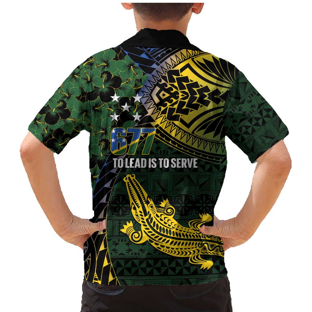 Solomon Islands Family Matching Mermaid Dress and Hawaiian Shirt 677 Proud Crocodile Melanesian Pattern - Polynesian Pride
