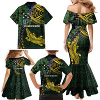 Solomon Islands Family Matching Mermaid Dress and Hawaiian Shirt 677 Proud Crocodile Melanesian Pattern - Polynesian Pride