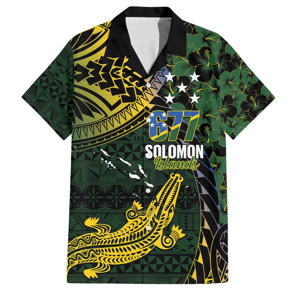 Solomon Islands Family Matching Summer Maxi Dress and Hawaiian Shirt 677 Proud Crocodile Melanesian Pattern - Polynesian Pride