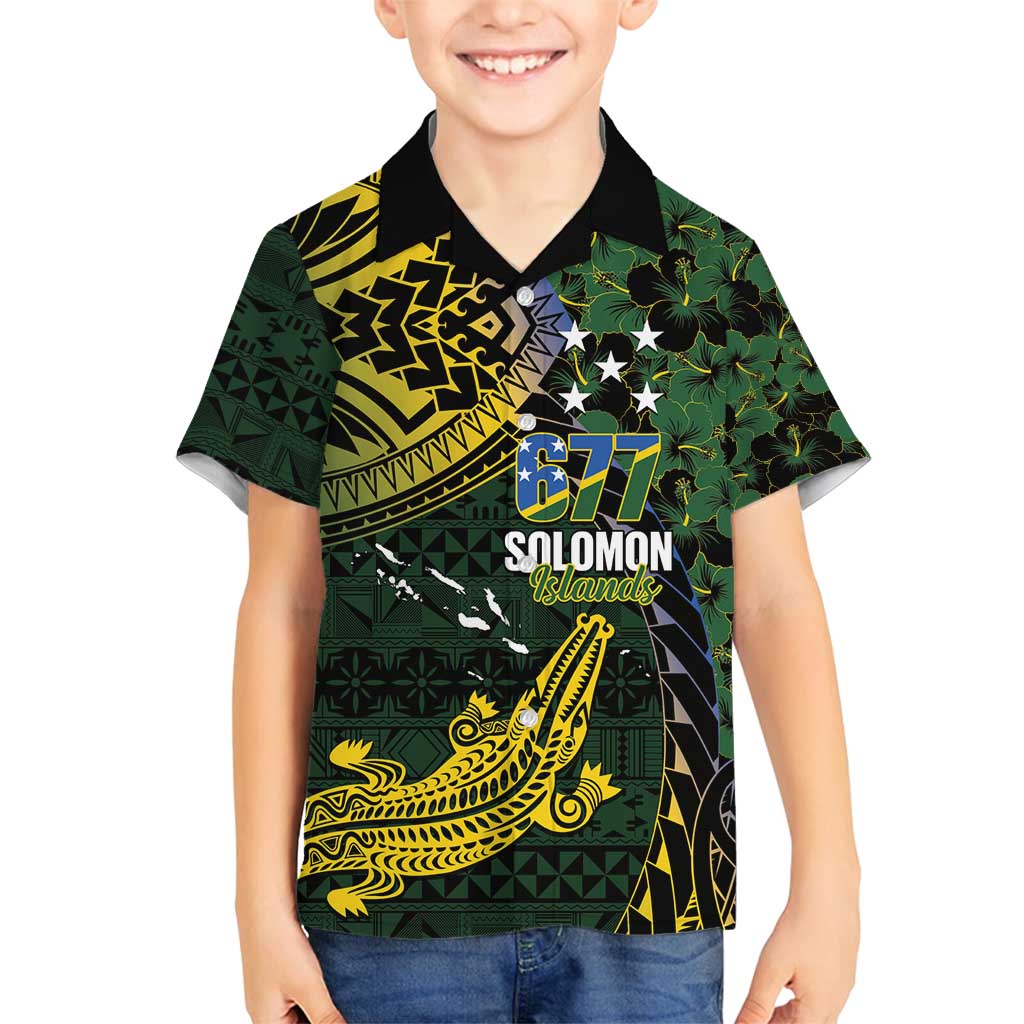 Solomon Islands Family Matching Summer Maxi Dress and Hawaiian Shirt 677 Proud Crocodile Melanesian Pattern - Polynesian Pride