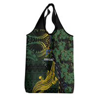 Solomon Islands Grocery Bag 677 Proud Crocodile Melanesian Pattern - Polynesian Pride