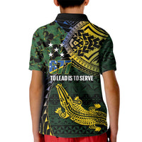 Solomon Islands Kid Polo Shirt 677 Proud Crocodile Melanesian Pattern LT14 - Polynesian Pride
