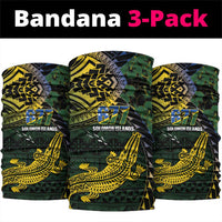 Solomon Islands Neck Gaiter 677 Proud Crocodile Melanesian Pattern - Polynesian Pride