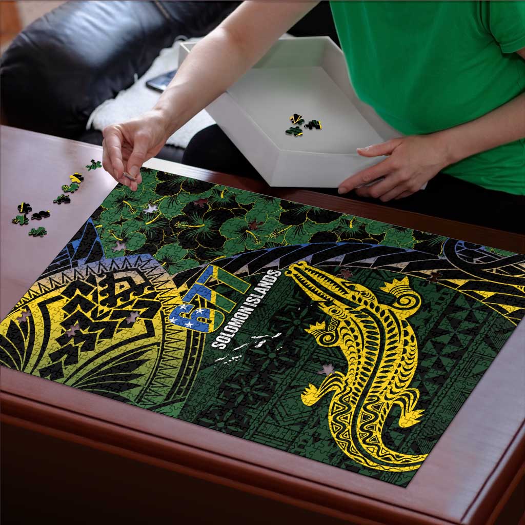 Solomon Islands Puzzle 677 Proud Crocodile Melanesian Pattern LT14 - Polynesian Pride