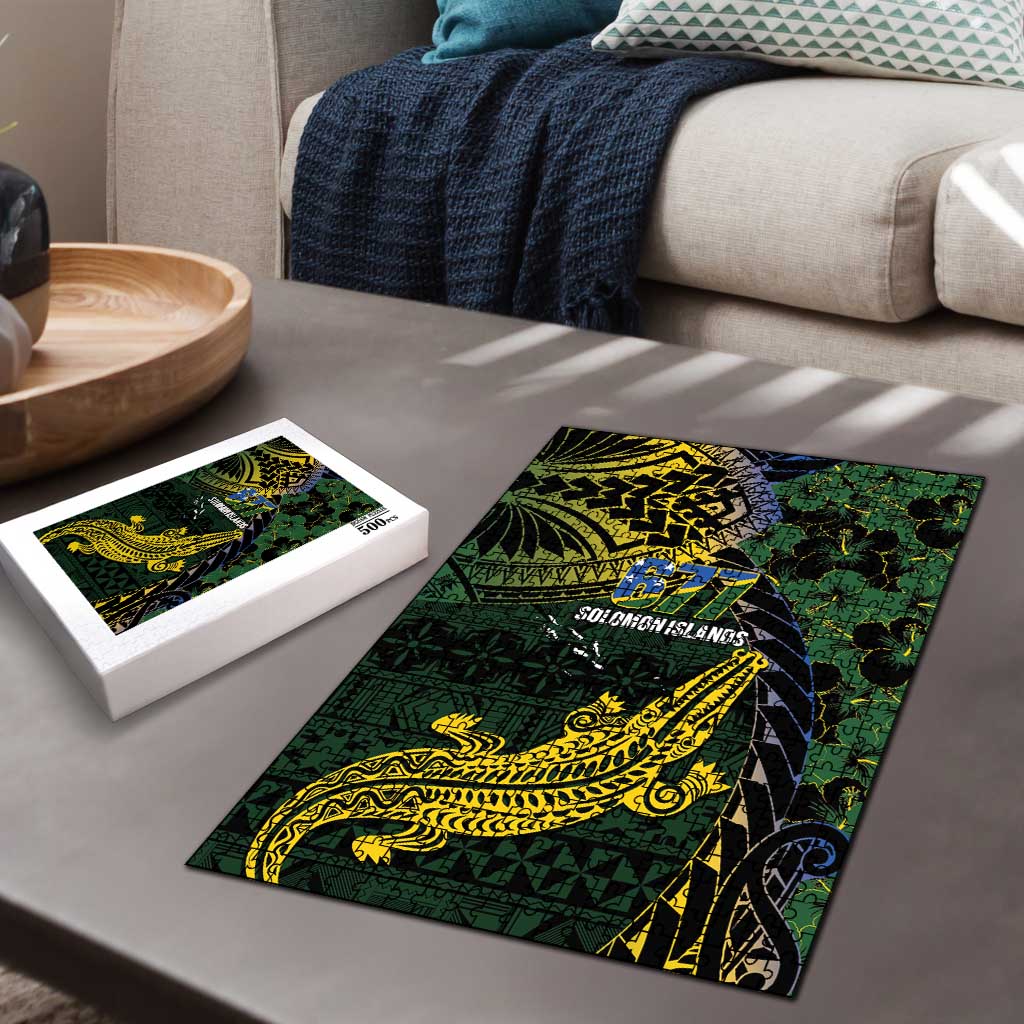 Solomon Islands Puzzle 677 Proud Crocodile Melanesian Pattern LT14 - Polynesian Pride