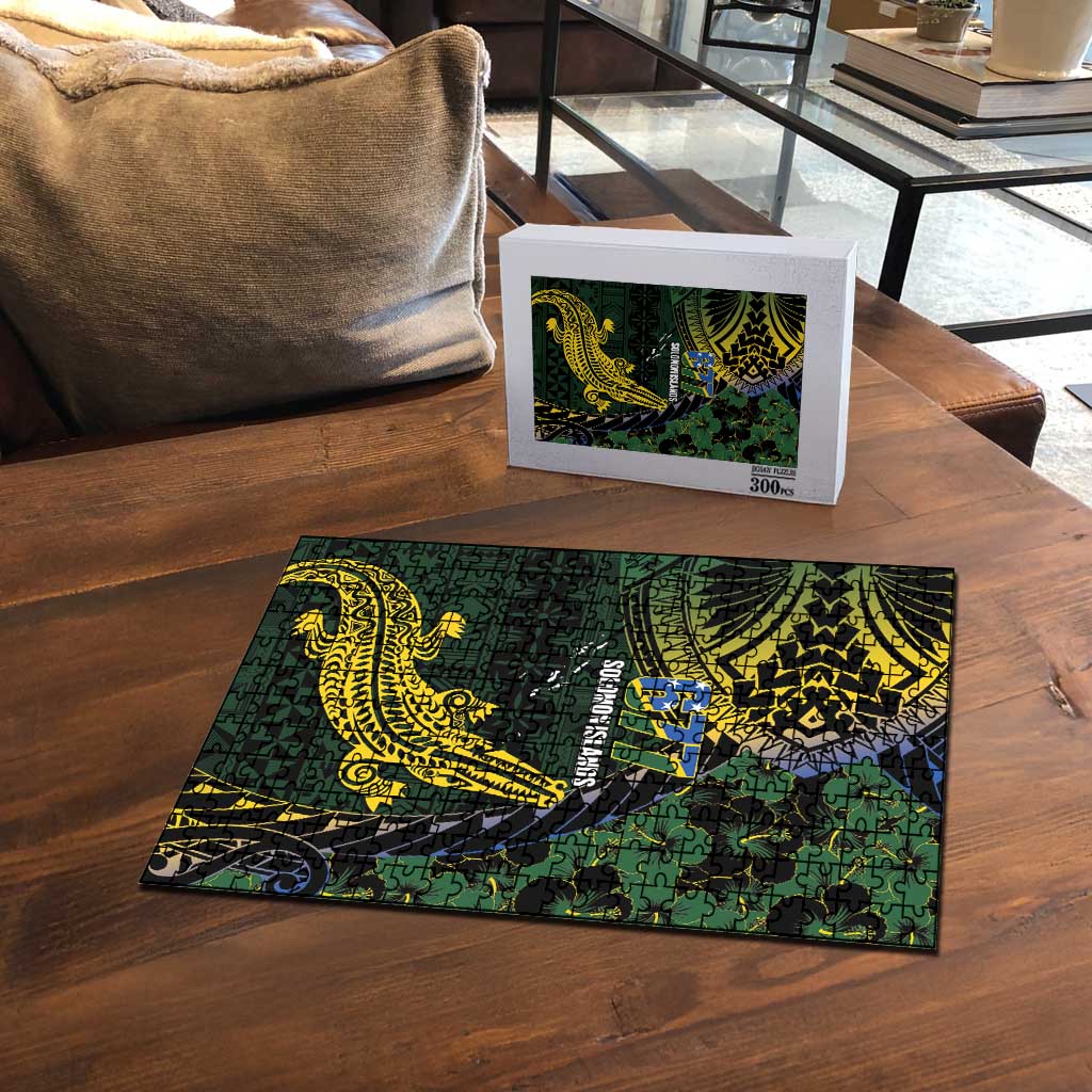 Solomon Islands Puzzle 677 Proud Crocodile Melanesian Pattern LT14 - Polynesian Pride