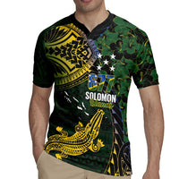 Solomon Islands Rugby Jersey 677 Proud Crocodile Melanesian Pattern - Polynesian Pride